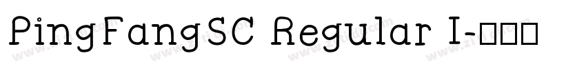PingFangSC Regular I字体转换